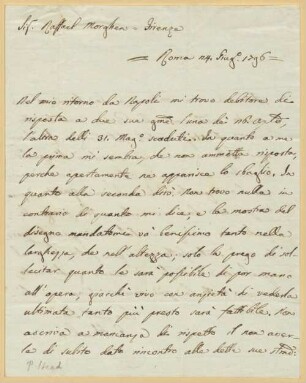 Brief von Guy Head an Raffaello Morghen - BSB Autogr. Head, Guy