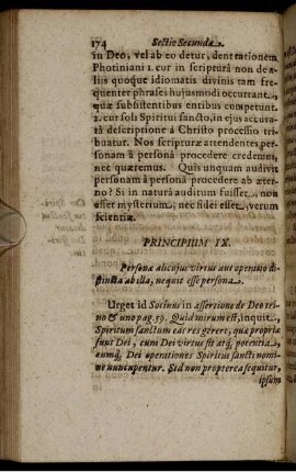 Principium IX. Personae alicuius virtus aut operatio distincta ab illa, nequit esse persona.