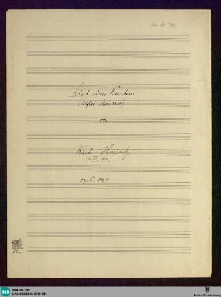 Lied eines Knaben - Don Mus.Ms. 798 : V, pf