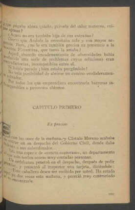 Capítulo primero - Es preciso