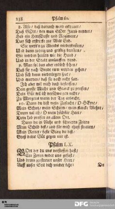 Psalm LX, LXI, LXII, LXIII, LXIV