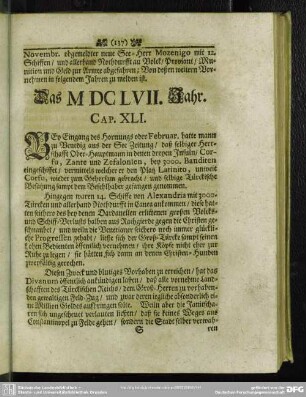 Das MDCLVII. Jahr