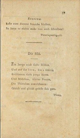 Die Esel.