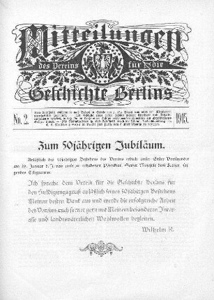 Zum 50jährigen Jubiläum