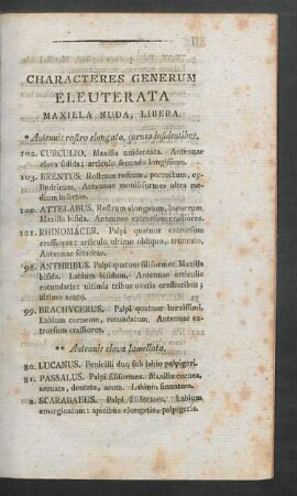 Characteres generum Eleuterata