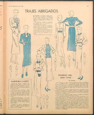 Trajes abrigados [Dibujos]