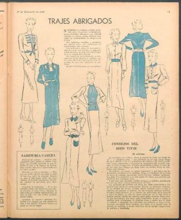Trajes abrigados [Dibujos]