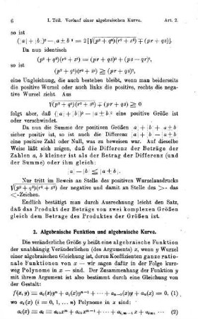 2. Algebraische Funktion und algebraische Kurve