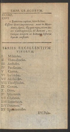 Series Excellentium Virorum.
