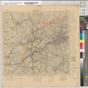 [Kommunale Neugliederung, hier: Grenzen nord-westlich von Elberfeld, nordwestlich bis süd-westlich von Vohwinkel].