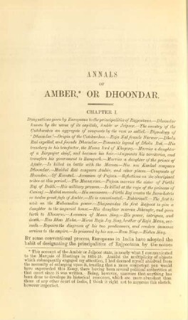 Annals of the Amber, * or Dhoondar