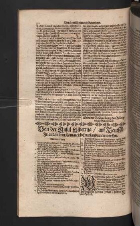 Von der Insul Hibernia, auf Teutsch Irland, so dem Königreich Engeland unterworffen.