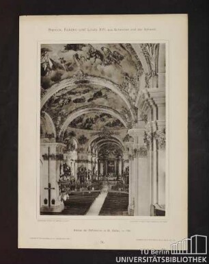 51. Inneres der Stiftskirche zu St. Gallen, um 1765.