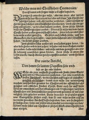 Der vierde Artickel.