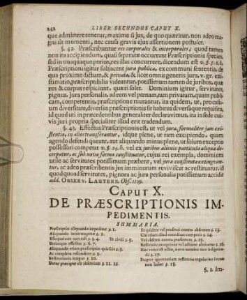 Caput X. De Præscriptionis Impedimentis. - Caput XVIII. De Jure Necessitatis.
