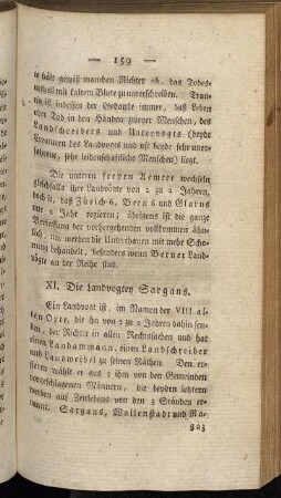 XI. Die Landvogtey Sargans.
