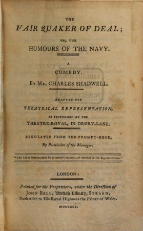 The fair quaker of deal