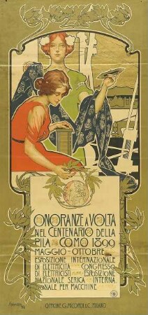 Onoranze a Volta nel Centenario della Pila