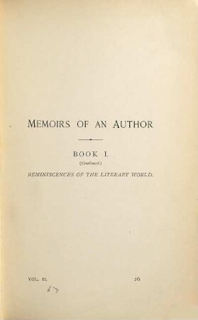 Memoirs of an author : [Fitzgerald]. In 2 volumes. II