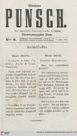 Nro. 6 (5. Februar 1871)