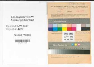 Entnazifizierung Walter Szukat , geb. 20.04.1917 (Lehrer)