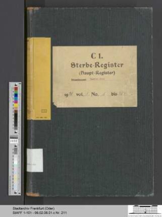 Sterberegister Stadt Frankfurt (Oder) 1938, Urkunde
                                 1-384