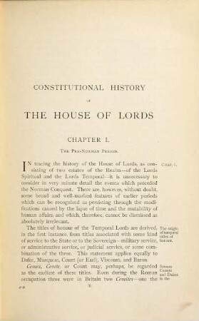 A constitutional history of the house of lords : from original sources