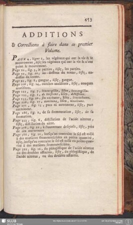 Additions & Corrections à faire dans ce premier Volume