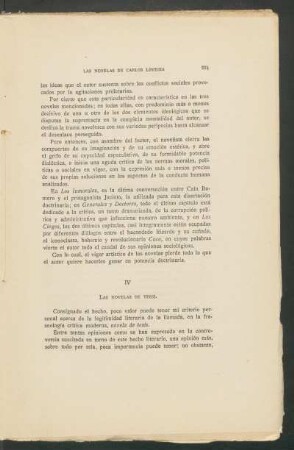 IV - Las novelas de tesis.