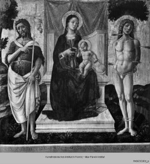 Madonna mit Kind und den Heiligen Johannes der Täufer und Sebastian