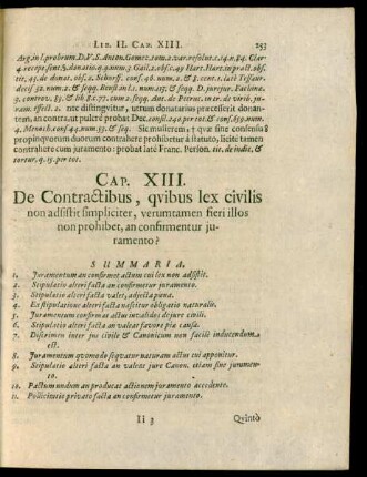 Cap. XIII. De Contractibus, quibus lex civilis non adsistit simpliciter, verumtamen fieri illos non prohibet, an confirmentur iuramento?