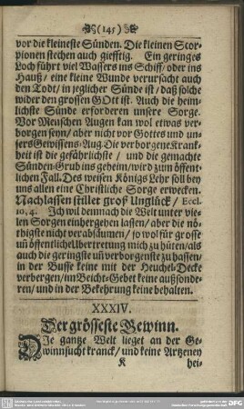 XXXIV. Der grösseste Gewinn
