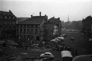 Abbrucharbeiten zwischen Zähringer- und Kronenstraße im Rahmen der Altstadtsanierung.