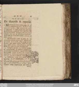 Tit. II. (V. 16. 17.) De divortiis & repudiis.
