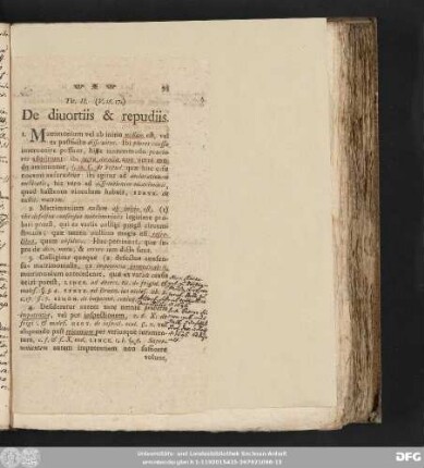 Tit. II. (V. 16. 17.) De divortiis & repudiis.