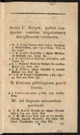 II. Criticam philologiam pertractat.