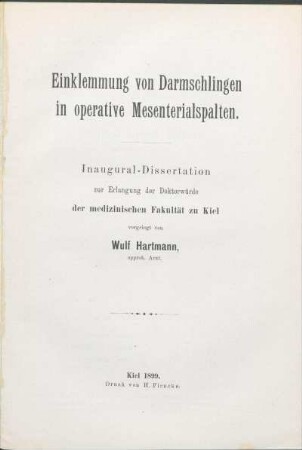 Einklemmung von Darmschlingen in operative Mesenterialspalten