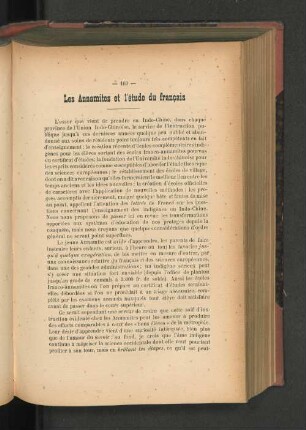 Les Annamites et l'étude du francais.