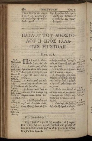 Παυλου Του Αποστολου Η Προς Γαλατασ Επιστολη.