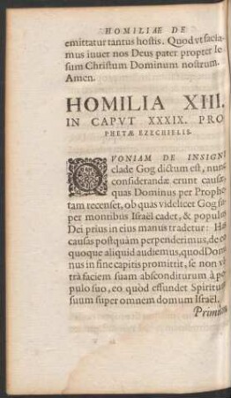 Homilia XIII. In Caput XXXIX. Prophetae Ezechielis.