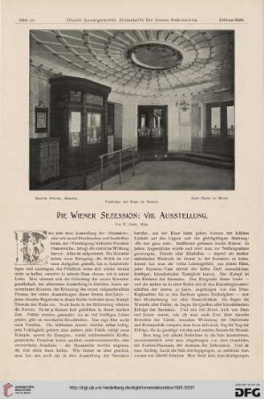 Die Wiener Sezession: VIII. Ausstellung