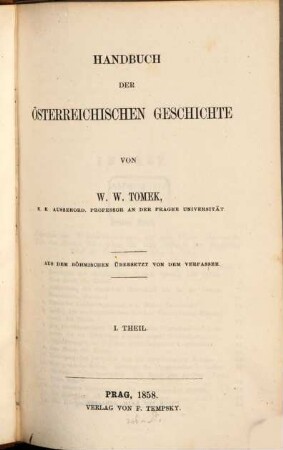 Handbuch der österreichischen Geschichte. 1