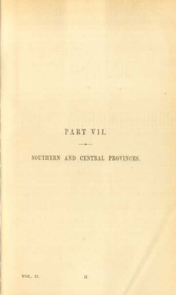 Part VII. Southern and central provinces