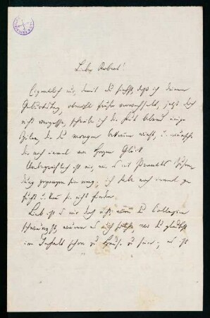 Brief vom 21. Februar 1870