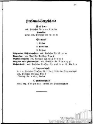 Rektor und Senat