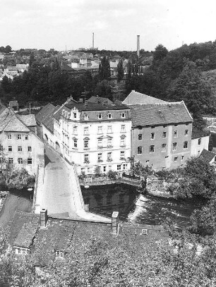 Bautzen. Hammermühle mit Spreebrücke
