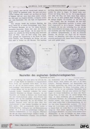 Neuheiten des englischen Goldschmiedegewerbes