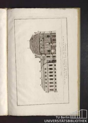 Coupe du Corps de Logis et Elevation des Ailes du Côté de la Cour de la Maison de Monsieur le Comte de Schulemburg.