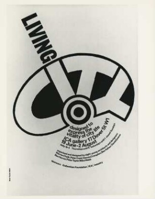 Plakat "Living City Group Exhibition" von Peter Taylor