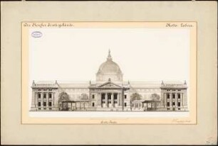 Reichsgericht, Leipzig: Ansicht Hinterfassade 1:200